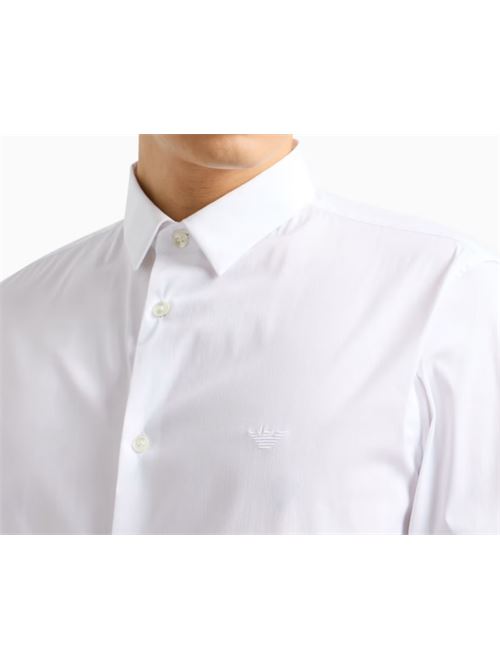 STRETCH NYLON BLEND SHIRT EMPORIO ARMANI | 8N1C09.1NI9Z0100 BIANCO OTTICO